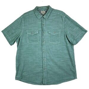 Men's Woolrich Chambray Short-Sleeve Button-Up 2-Pocket Casual Shirt